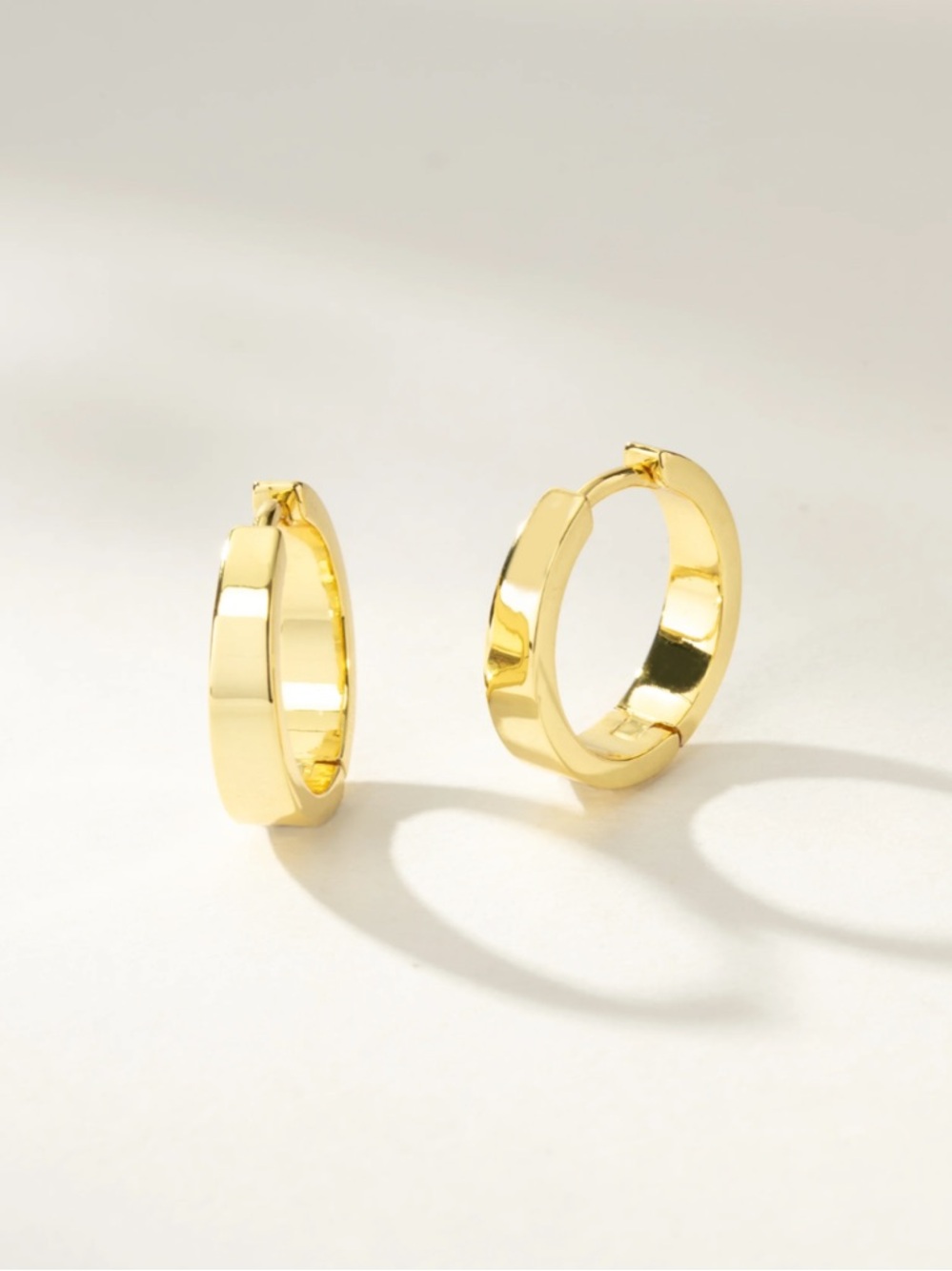 Uncommon James Shiny Gold Small Hoop Earrings